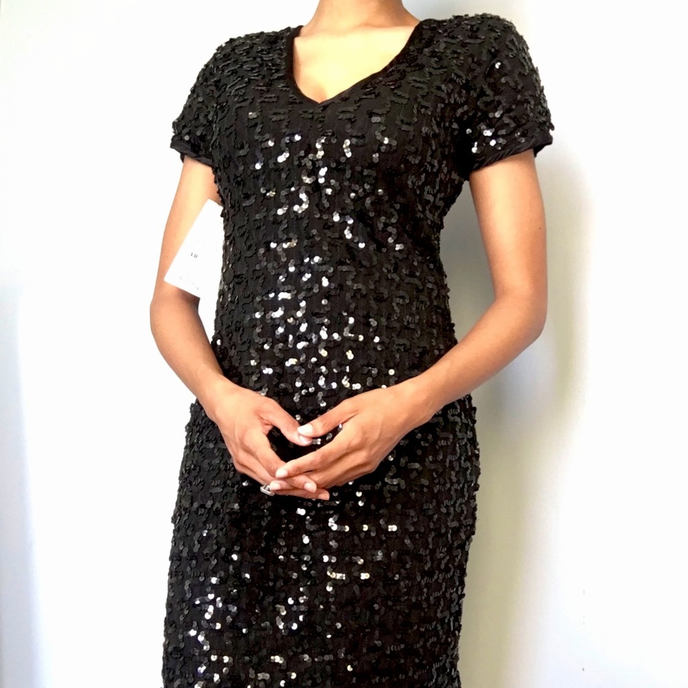 Little Black Sequined Dress